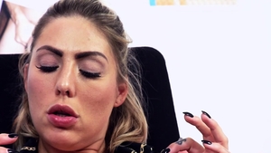 Mia Blow wearing uniform reality masturbating in office