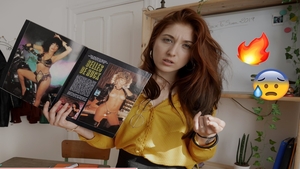 Real sex in company with large tits european redhead