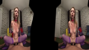 Slamming hard in company with small tits blonde