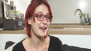 Very cute slut has a thing for nailing wearing glasses