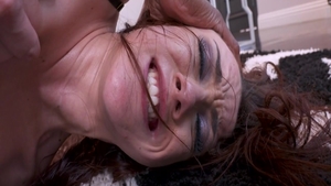 Skinny redhead gonzo interracial banging