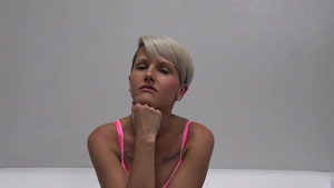 Cum in mouth at the castings alongside girl