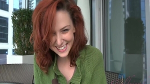 Busty & shaved amateur Emma Evins hardcore blowjob