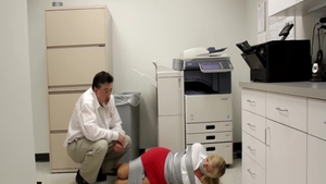 Tied up together with big butt blonde