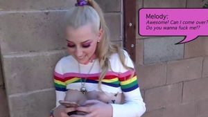 Trimmed teen chick Melody Parker enjoys greatly bukkake in HD