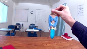 Blonde Skylar Vox reverse cowgirl