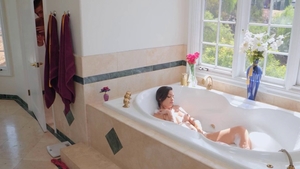 Reverse cowgirl in the kitchen