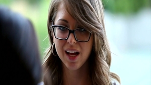 Skinny Lola Foxx amongst Mark Davis bends over