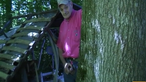 Cumshot outdoors among super sexy european babe