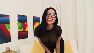 POV real sex together with perfect brunette Canela Skin