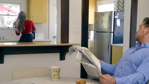 Doggy in the company of big tits hotwife