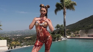 Adorable in lingerie throat fuck cumshot in HD