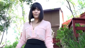 POV hard sex escorted by naughty brunette Violet Starr