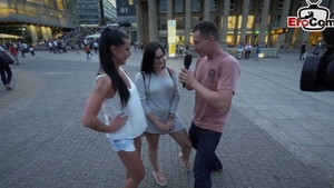 Ass to mouth in public alongside hawt teen in glasses
