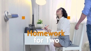 Perfect babe Kristi Fox in skirt upskirt homework