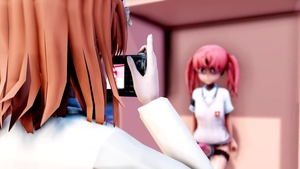 Large tits futanari strapon in public in HD