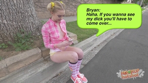 Pigtailed and petite teen chick Chloe Couture deepthroat