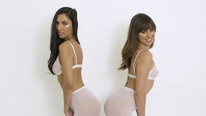 Lesbian in nylon humping