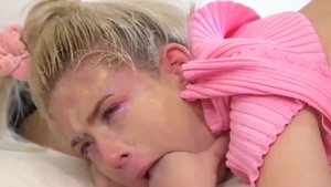 Small tits Jessie Saint face fucking cumshot