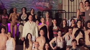 Orgy sex scene starring young nudist Sarah Small