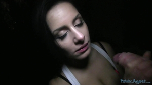 Alex Black cumshot in public HD