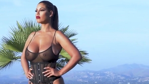 Chubby Bibi Black cumshot in sexy lingerie