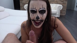 Mea Melone dick sucking on Halloween