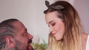 Trimmed pussy blonde butt fuck HD