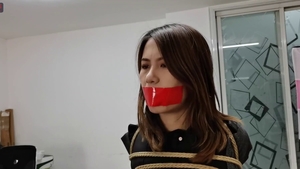 Spanking in company with big tits asian teen