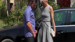 Hot wild babe romantic handjob outdoors