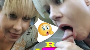 Blowjob cum on the street asian