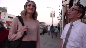 Nailing in the company of asian blonde