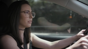 Shaved Casey Calvert enjoys hard nailining