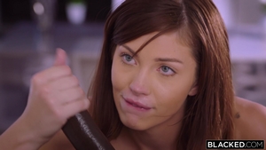 Leah Winter escorted by hairy Leah Winters