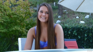 Crossdresser Abby Cross POV dick sucking outdoors HD