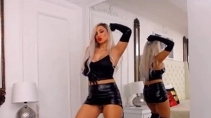 Teasing together with hawt female wearing boots in HD