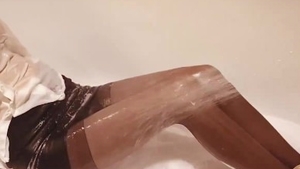 Bondage in company with chinese teen chick