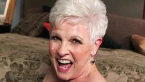 American Mrs Jewell in high heels playing with sex toys