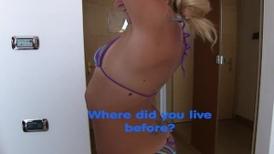 Hard slamming together with italian blonde hair