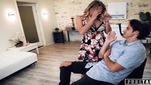 Nailed rough alongside teen Katie Morgan