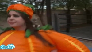 Wet busty latina model bikini wrestling