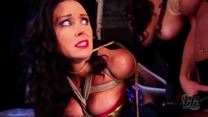 Beautiful MILF Tasha Reign fetish bondage strapon