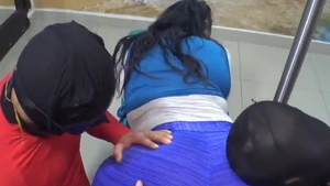 Horny latina girl CFNM ass fucking