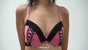 Small boobs brunette POV at castings HD