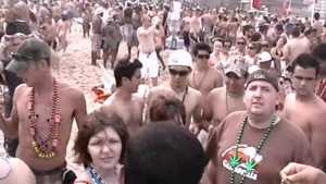 Flashing at the beach