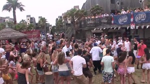 Redhead masturbating at the beach