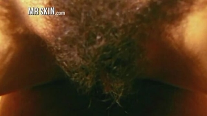 Shaved brunette goes for hard pounding in skirt