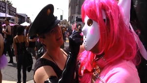 Big butt sissy femdom in public