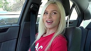 Bang! - Blonde Kiara Cole pussy fuck in the car