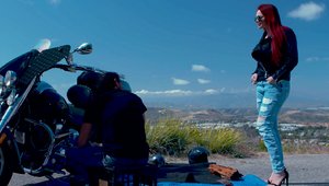 Erotica X - Skyla Novea & Tommy Gunn bends over outdoors